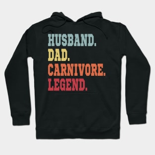 HUSBAND DAD CARNIVORE LEGEND FUNNY MEAT LOVING SPORTY FATHER Hoodie